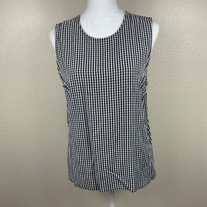 Popsugar black and white checkered tank top